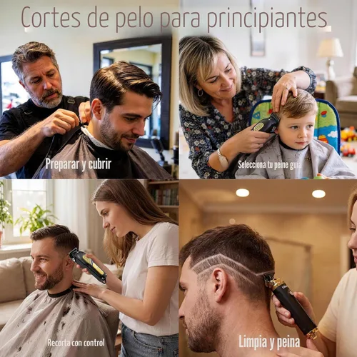 Miniatura 4 de Ufree Juego de cortapelos para hombres, cortapelos y recortadores, cortapelos de peluquería inalámbricos, kit de aseo, regalos para hombres