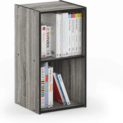 Miniatura 34 de Furinno - Estantería clásica para libros, estantes de almacenamiento, roble francés