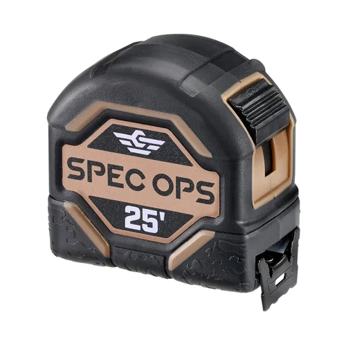 Miniatura 13 de Spec Ops Tools Juego de herramientas de cinta métrica de 16 pies y (2) 25 pies, hoja de doble cara de 1 pulgada, estuche de compuesto de grado