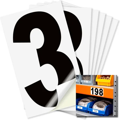 Miniatura 86 de iSYFIX Calcomanías de vinilo negro número 0 (Zero) – Paquete de 6 calcomanías de 1.5 pulgadas – Calcomanías de alta calidad, fondo reflectante