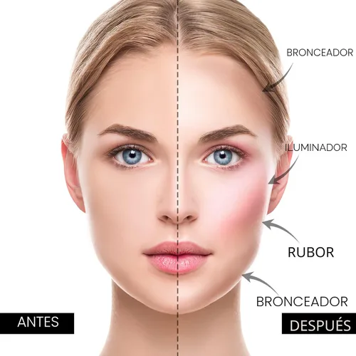 Miniatura 5 de FOCALLURE Paleta de rubor y resaltador, paleta de contorno 3 en 1, polvo bronceador mate libre de crueldad, iluminadores brillantes para un aspecto