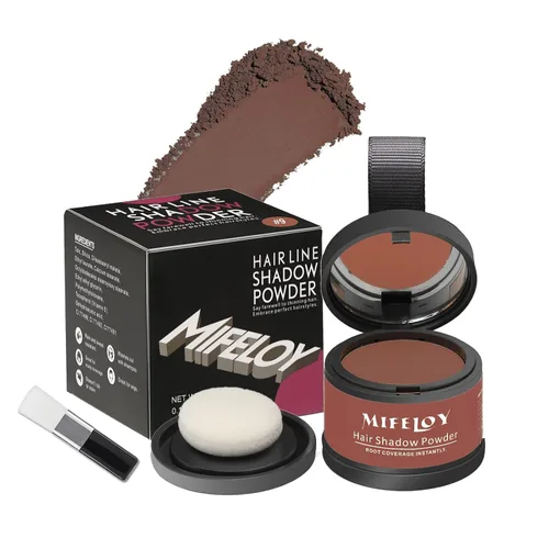 Polvo de retoque de raíz, cobertura de cabello gris al instante, sombra de cobertura de raíces de color para mujeres para adelgazar la línea del