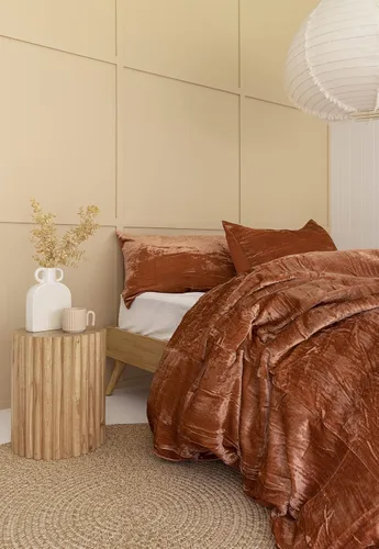 Miniatura 66 de Sophia-Art - Juego de 3 piezas de ropa de cama de terciopelo de rayón ultra lujo, funda de edredón boho de un solo color, funda de colcha