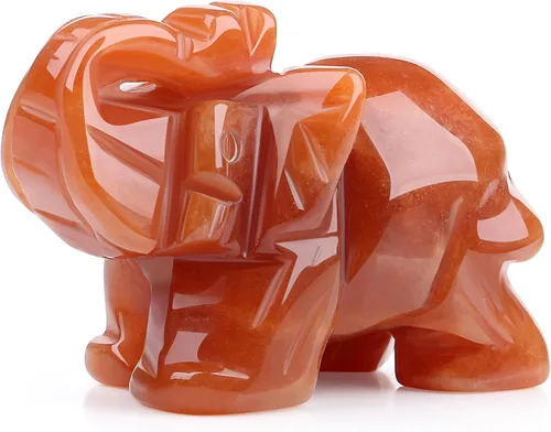 Miniatura 17 de YATOJUZI - Figura de elefante de cuarzo rosa de 5 cm decorativa, cristal curativo rosa, lindo, natural, tallado a mano, pulido, estatua de gema