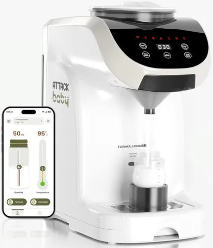 Máquina para hacer fórmulas, dispensador de fórmula WiFi preciso mejorado con sensores incorporados para evitar la desnutrición, calentamiento