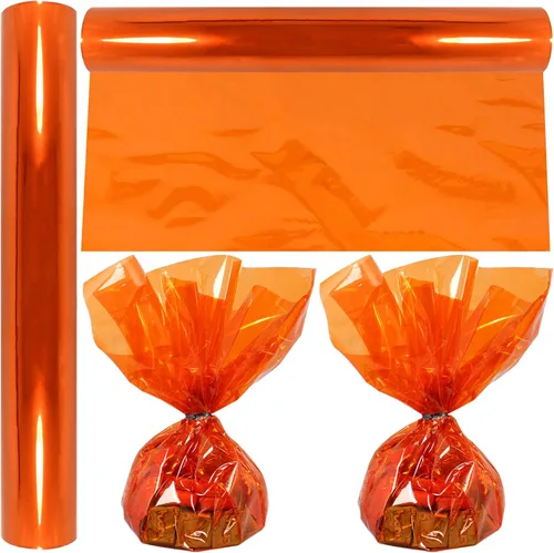 Miniatura 6 de Rollo de envoltura de celofán verde 100 pies de largo X 16 pulgadas de ancho 2.3 mil de espesor, verde transparente Para regalos, canastas