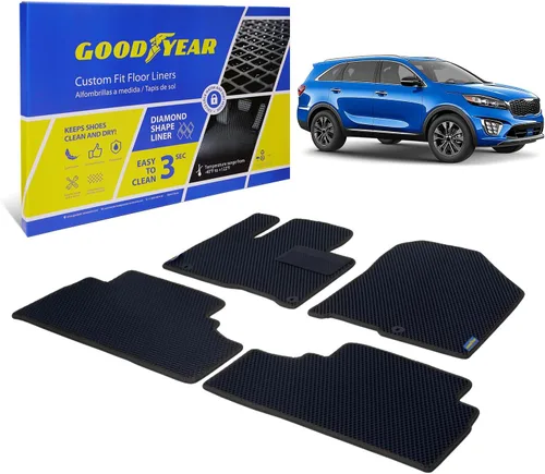Miniatura 23 de Goodyear Alfombrillas de automóvil para todo tipo de clima, ajuste personalizado para Toyota 4Runner 10-12, juego de 5 piezas, revestimientos