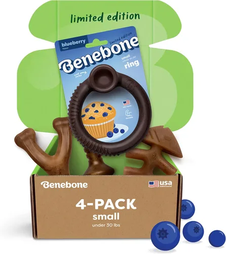 Miniatura 18 de Benebone - Paquete de 4 juguetes para masticar pequeños para perros agresivos, fabricados en Estados Unidos, para perros de 13.6 kg y menos