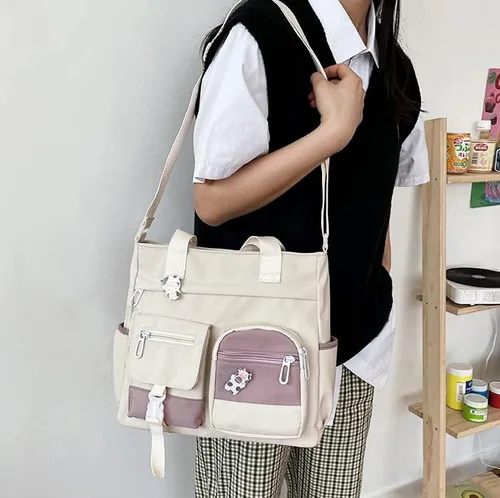 Miniatura 2 de Bolso Cruzado Phaoullzon Lindo para Adolescentes, Bolso de Mensajero Kawaii de Nylon, Bolso de Hombro, Bolso de Mano