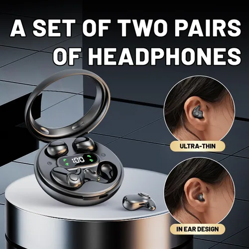 Miniatura 4 de 2-Pack Invisible Sleep Earbuds,Bluetooth 5.4 Ultra-Mini Stylish Headphones for Sleep,Comfortable Blocking Noise,Small mini Invisible Wireless