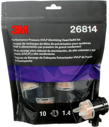 Miniatura 15 de 3M Performance Gravity HVLP Kit variado de cabezales atomizadores, 26730, tamaños 1.2, 1.3, 1.4, 1.6, 1.8, 2.0, para usar pistola pulverizadora