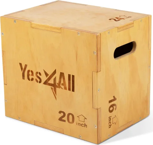 Miniatura 7 de Yes4All Plyo Box, 3-in-1 Wooden Box Jump for Home Gym, Lunges, Squats, Dips