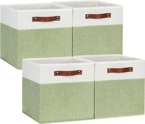 Miniatura 21 de DULLEMELO Cajas de almacenamiento para estantes, almacenamiento de armario, contenedores resistentes para organización del hogar para regalos