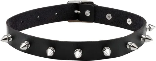 Miniatura 6 de Eigso - Gargantilla vintage de cuero sintético con remaches y picos, estilo punk, gótico, ajustable