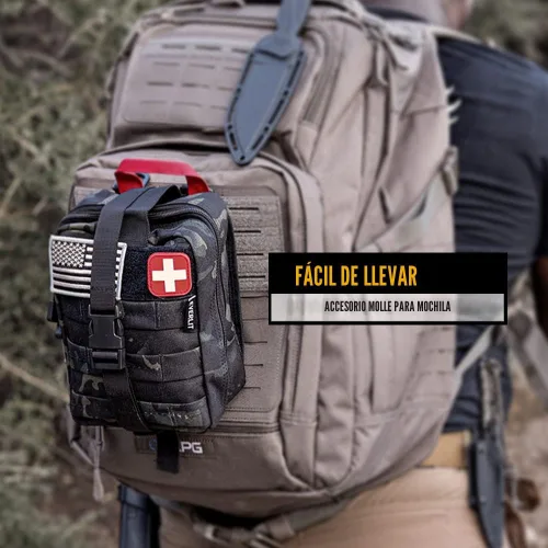 Miniatura 8 de EVERLIT Kit de supervivencia de 250 piezas de primeros auxilios IFAK EMT Molle Kit de supervivencia para equipos al aire libre, kits de emergencia