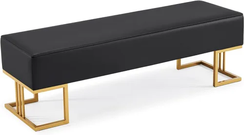 Miniatura 13 de OmySalon Asiento de banco para sala de espera, piel sintética, silla de recepción de 55.1 pulgadas, muebles de vestíbulo para sala de conferencias