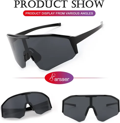 Miniatura 2 de Karsaer Gafas de sol deportivas para ciclismo, visera, sombras frescas, para jóvenes, béisbol, sóftbol, gafas de sol para niños y niñas de 8 a 14