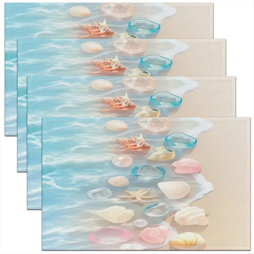 Miniatura 5 de jejeloiu Juego de 4 manteles individuales decorativos de hongos de 18 x 12 pulgadas, manteles individuales de mesa con diseño de hongos de dibujos