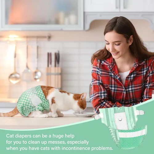 Miniatura 7 de Pet Soft Pañales desechables para gatos – Pañales para perros en período de calor o incontinencia de orina, pañales para perras, pañales ultra