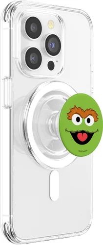 Miniatura 3 de Sesame Street Oscar the Grouch Face PopSockets MagSafe PopGrip para iPhone