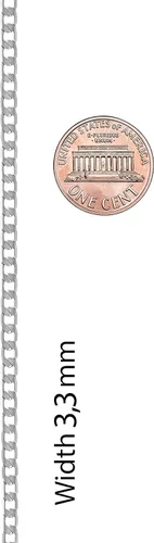 Miniatura 9 de LIFETIME JEWELRY Collares biselados de cadena de eslabones cubanos chapados en oro real de 24 quilates (0.118 in, 0.236 in y 0.374 in), Chapado