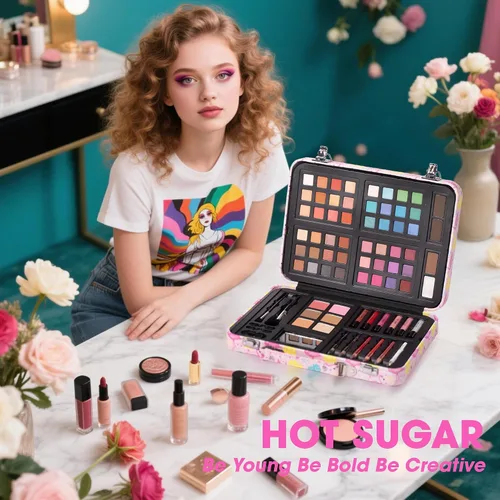 Miniatura 4 de Hot Sugar Kit de maquillaje para adolescentes de 13 a 15 años, kit de maquillaje todo en uno para principiantes para mujeres, kit completo, juego