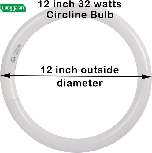 Miniatura 2 de FC12T9/CW - Bombillas circulares blancas frías de 32 W, 12 pulgadas redondas T9 32 vatios FC12T9/841 4100K Bombilla fluorescente circular, bombilla