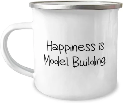 Brilliant Model Building - Taza de 12 onzas para caravana, diseño de felicidad, regalos para amigos, regalo de amigos, para construcción de modelos,