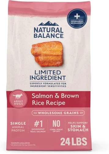 Miniatura 14 de Natural Balance Alimento seco para perros adultos de ingredientes limitados con granos saludables, receta de cordero y arroz integral, 12 libras