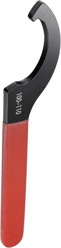 Miniatura 4 de uxcell Llave inglesa de gancho C portabrocas para tuerca redonda de 3.937-4.331 in, con mango antideslizante rojo