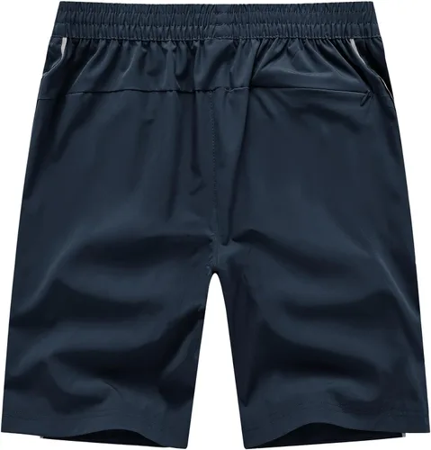 Miniatura 2 de TBMPOY Men's Hiking Shorts Quick Dry Athletic Gym Workout Short with Zipper Pockets