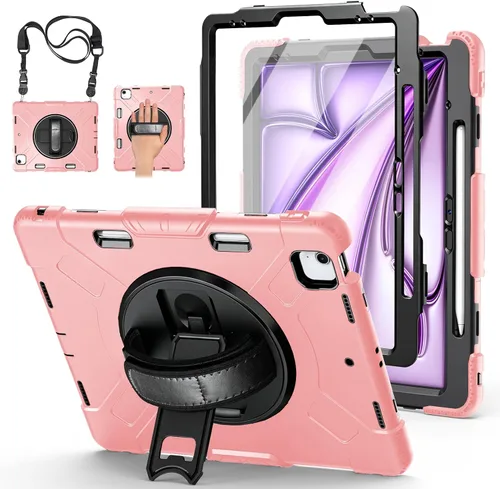 Miniatura 23 de Funda para iPad Pro 11 M5 2025/M4 2024: Funda protectora para iPad Pro de 11 pulgadas 5ª generación con protector de pantalla, soporte, asa y correa