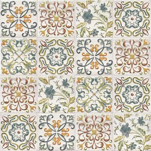 Miniatura 11 de Wudnaye Papel tapiz bohemio para despegar y pegar, papel de contacto de azulejos de imitación de 17 x 118 pulgadas, patrón de azulejos, extraíble