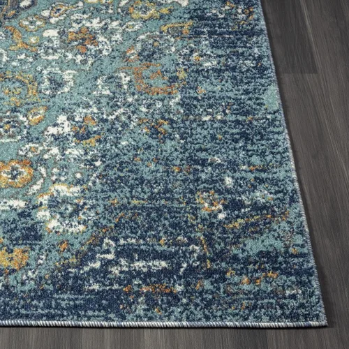 Miniatura 7 de Luxe Weavers 4620 Marine 2x3 - Alfombra floral envejecida