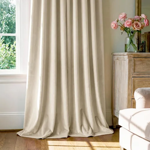 Miniatura 118 de StangH Cortinas de Terciopelo Verde Esmeralda de 96 Pulgadas - Cortinas Opacas de Terciopelo de Lujo Súper Suaves, Elegante Cobertura de Ventana