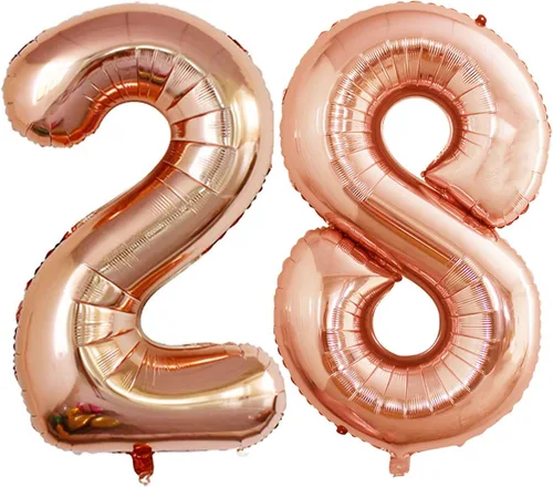 Miniatura 260 de Goer, conjunto de globos de papel aluminio para decoraciones de cumpleaños, globos de las letras de feliz cumpleaños y de números Oro