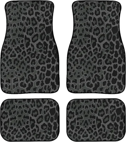 Tapetes universales con estampado de leopardo negro y verde, patrón abstracto de guepardo, textura de piel de animales salvajes, tapetes para autos,