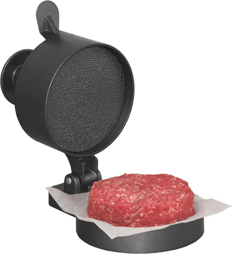 Prensa para hamburguesas Weston, única y antiadherente, Sencillo con eyector de torta, Gris