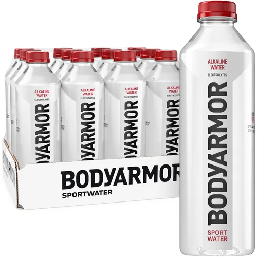 Miniatura 11 de BODYARMOR SportWater Agua alcalina, agua embotellada de alta alcalina, pH 9+, 1 litro (paquete de 6), paquete de agua refrescante con electrolitos