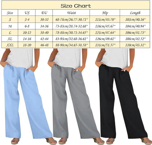 Miniatura 6 de Womens Soft Solid Color Loose Pockets Outdoor Pants Long Elastic Trousers Womens Work Pants Office Casual Curvy