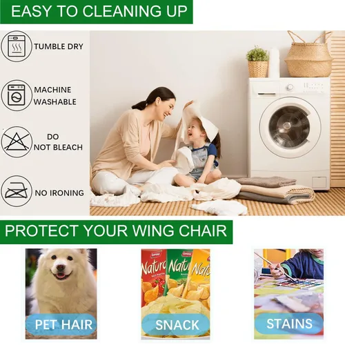 Miniatura 5 de CRFATOP Fundas de sofá de 4 piezas para sofás de 3 cojines, funda elástica con 3 fundas de cojín de asiento separadas, protector de muebles lavable