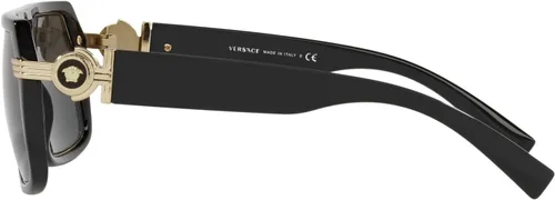 Miniatura 4 de Versace - Gafas de sol para hombre con marco negro, lentes gris oscuro, 58 mm