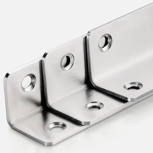 Miniatura 4 de Soportes en L, 4 unidades de soporte de esquina con ángulo, acero inoxidable superior, 4" x 1" M, 2 mm de espesor, para estante de madera, mueble