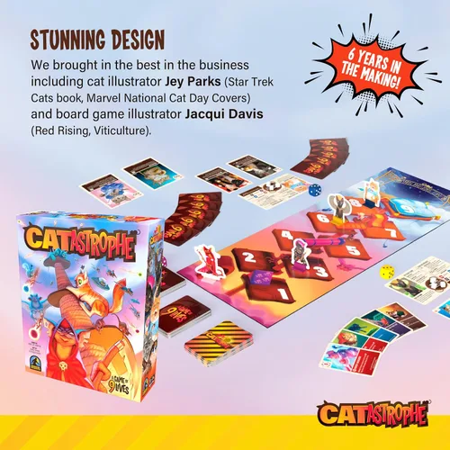Miniatura 6 de CATastrophe Un Juego de 9 Vidas El Juego de Mesa Perfecto para la Noche Familiar y Amantes de los Gatos A partir de 10 años 2-6 Jugadores