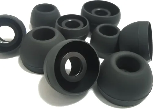 Miniatura 3 de Luckvan Puntas de silicona para auriculares inalámbricos de repuesto universales para boquillas de 0.177 in-0.236 in, 6 pares LMS negro