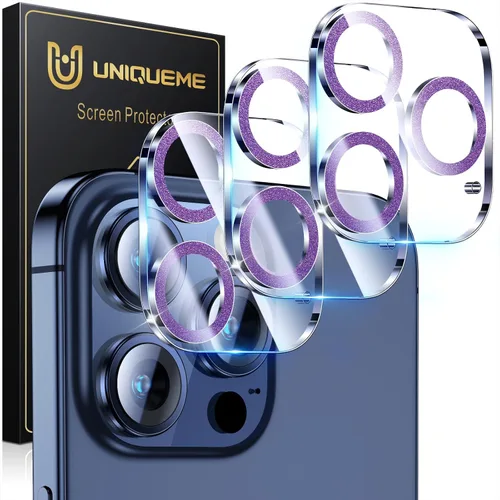 Miniatura 77 de UniqueMe para Paquete de 3 Protectores de Lente de Cámara para iPhone 15 Pro/iPhone 15 Pro Max, [Protección contra Caídas] [Compatible con Fundas]
