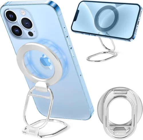 Miniatura 10 de MINDSKY Soporte magnético de doble cara para teléfono celular, soporte de agarre compatible con fundas Magsafe Series iPhone 12, 13, 14, 15