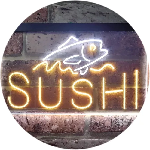 Miniatura 24 de ADVPRO Sushi Fish Sashimi Restaurant - Letrero de neón LED de doble color, azul y rojo, 12 x 8.5 pulgadas, st6s32-i3334-br