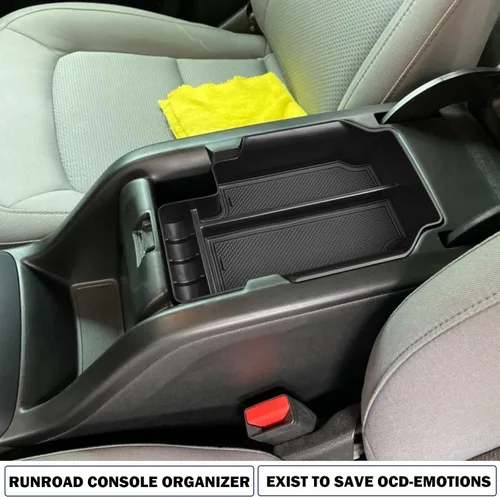 Miniatura 7 de RUNROAD Bandeja organizadora de consola central compatible con Chevy Colorado/GMC Canyon 2015 2016-2020 2021 2022, inserción de caja de Negro