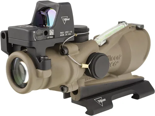 Miniatura 2 de Trijicon 0.157x1.260 in ACOG Dual Ilumination Green Crosshair Retícula plana óptica oscura de la tierra
